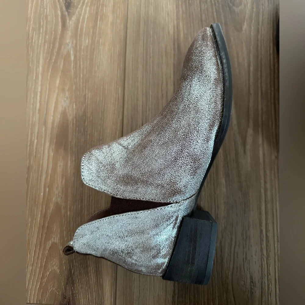 Seychelles metallic pewter leather Offstage booties - Picture 2 of 4